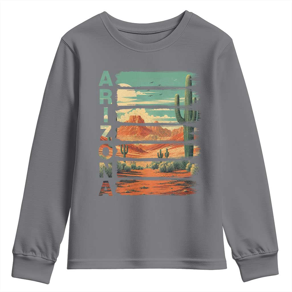 Arizona Desert Cactus Saguaro National Park Retro Youth Sweatshirt