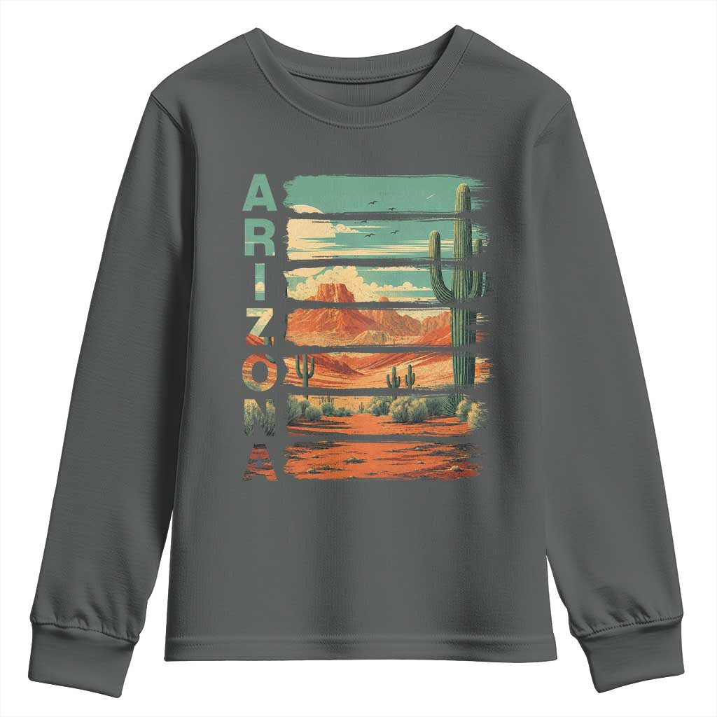 Arizona Desert Cactus Saguaro National Park Retro Youth Sweatshirt