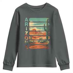 Arizona Desert Cactus Saguaro National Park Retro Youth Sweatshirt