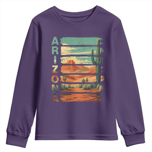 Arizona Desert Cactus Saguaro National Park Retro Youth Sweatshirt