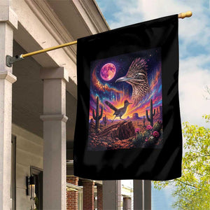 Arizona Roadrunner Vintage Desert Moon Retro Cactus Garden Flag 90s Southwest Wildlife Bird Animal Lover