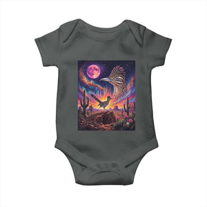 Arizona Roadrunner Vintage Desert Moon Retro Cactus Baby Onesie 90s Southwest Wildlife Bird Animal Lover