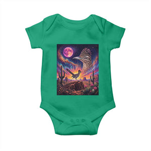 Arizona Roadrunner Vintage Desert Moon Retro Cactus Baby Onesie 90s Southwest Wildlife Bird Animal Lover