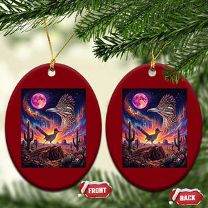Arizona Roadrunner Vintage Desert Moon Retro Cactus Ceramic Ornament 90s Southwest Wildlife Bird Animal Lover