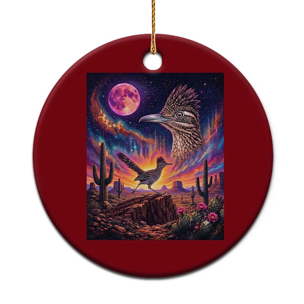 Arizona Roadrunner Vintage Desert Moon Retro Cactus Ceramic Ornament 90s Southwest Wildlife Bird Animal Lover TS14 1pc Red Print Your Wear