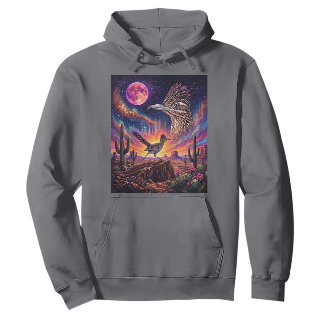 Arizona Roadrunner Vintage Desert Moon Retro Cactus Hoodie 90s Southwest Wildlife Bird Animal Lover