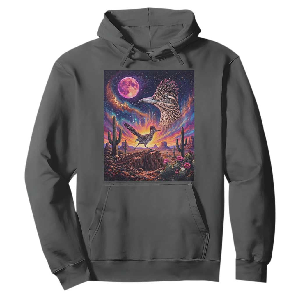 Arizona Roadrunner Vintage Desert Moon Retro Cactus Hoodie 90s Southwest Wildlife Bird Animal Lover