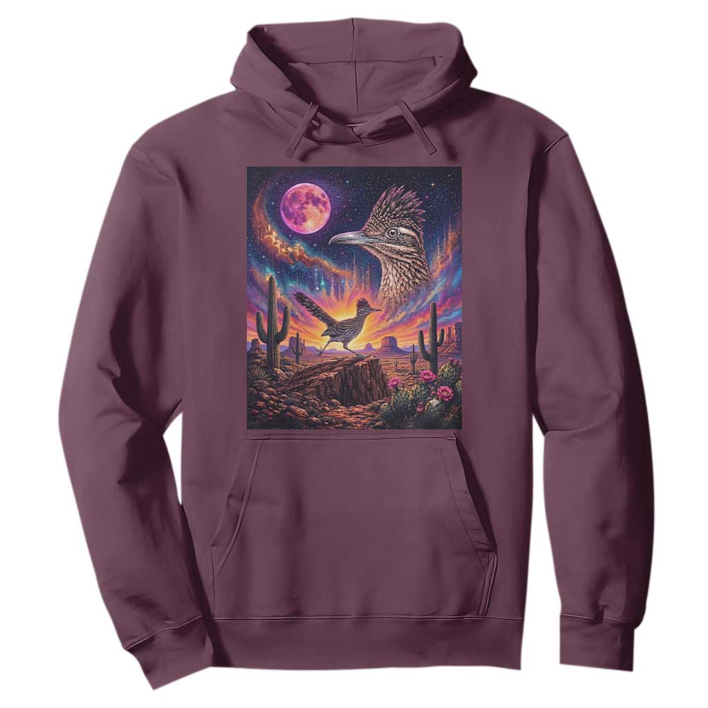 Arizona Roadrunner Vintage Desert Moon Retro Cactus Hoodie 90s Southwest Wildlife Bird Animal Lover