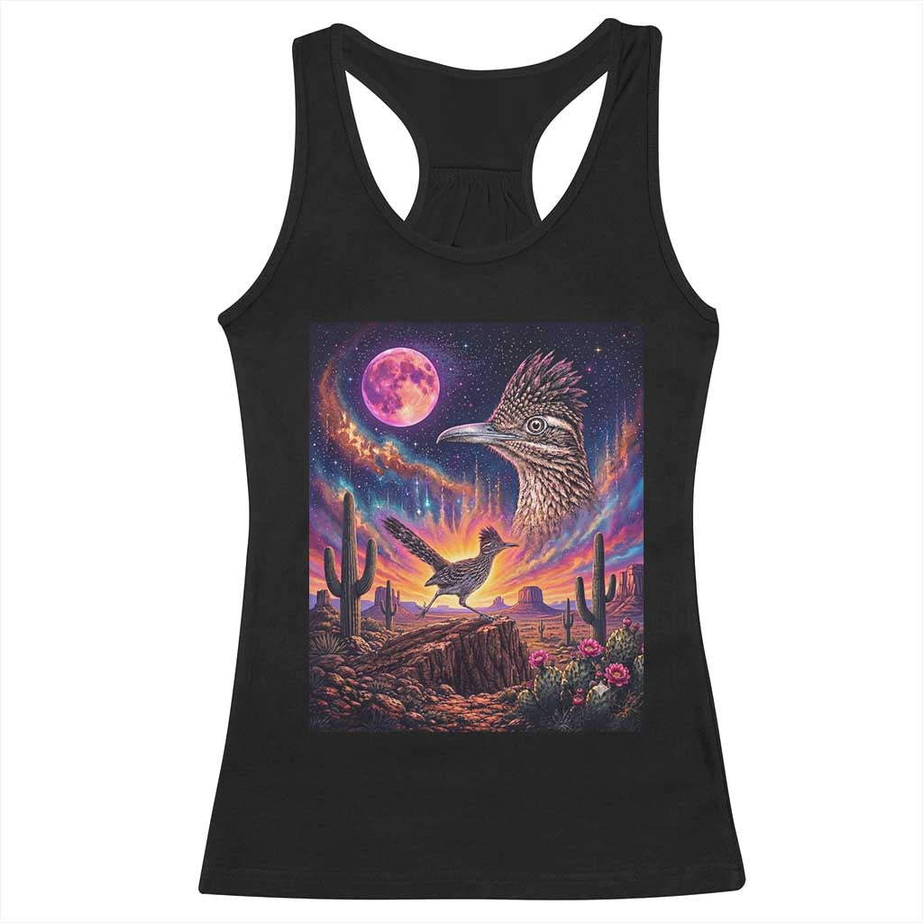 Arizona Roadrunner Vintage Desert Moon Retro Cactus Racerback Tank Top 90s Southwest Wildlife Bird Animal Lover TS14 Black Print Your Wear