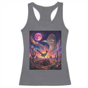 Arizona Roadrunner Vintage Desert Moon Retro Cactus Racerback Tank Top 90s Southwest Wildlife Bird Animal Lover