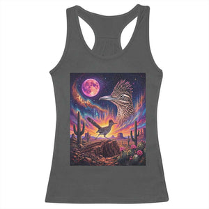 Arizona Roadrunner Vintage Desert Moon Retro Cactus Racerback Tank Top 90s Southwest Wildlife Bird Animal Lover