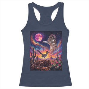 Arizona Roadrunner Vintage Desert Moon Retro Cactus Racerback Tank Top 90s Southwest Wildlife Bird Animal Lover