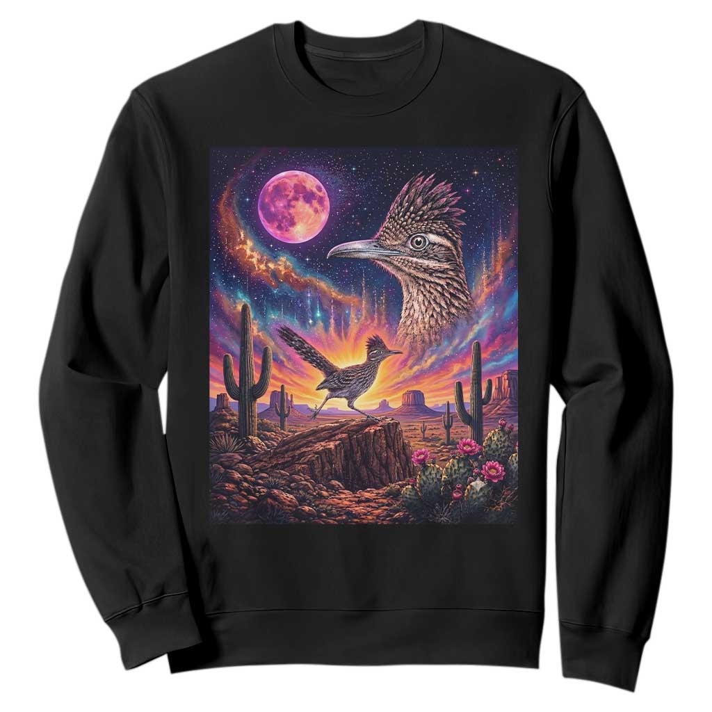 Arizona Roadrunner Vintage Desert Moon Retro Cactus Sweatshirt 90s Southwest Wildlife Bird Animal Lover TS14 Black Print Your Wear