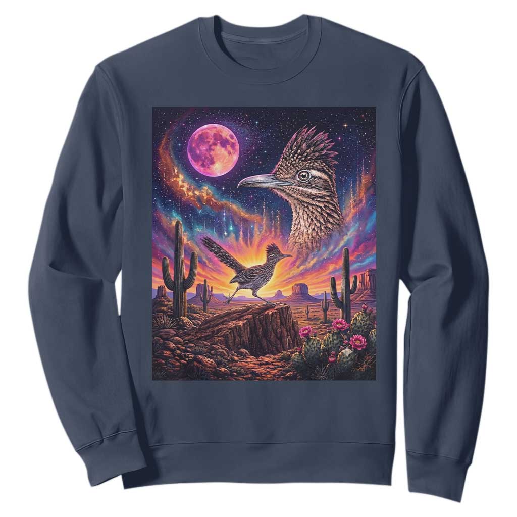 Arizona Roadrunner Vintage Desert Moon Retro Cactus Sweatshirt 90s Southwest Wildlife Bird Animal Lover