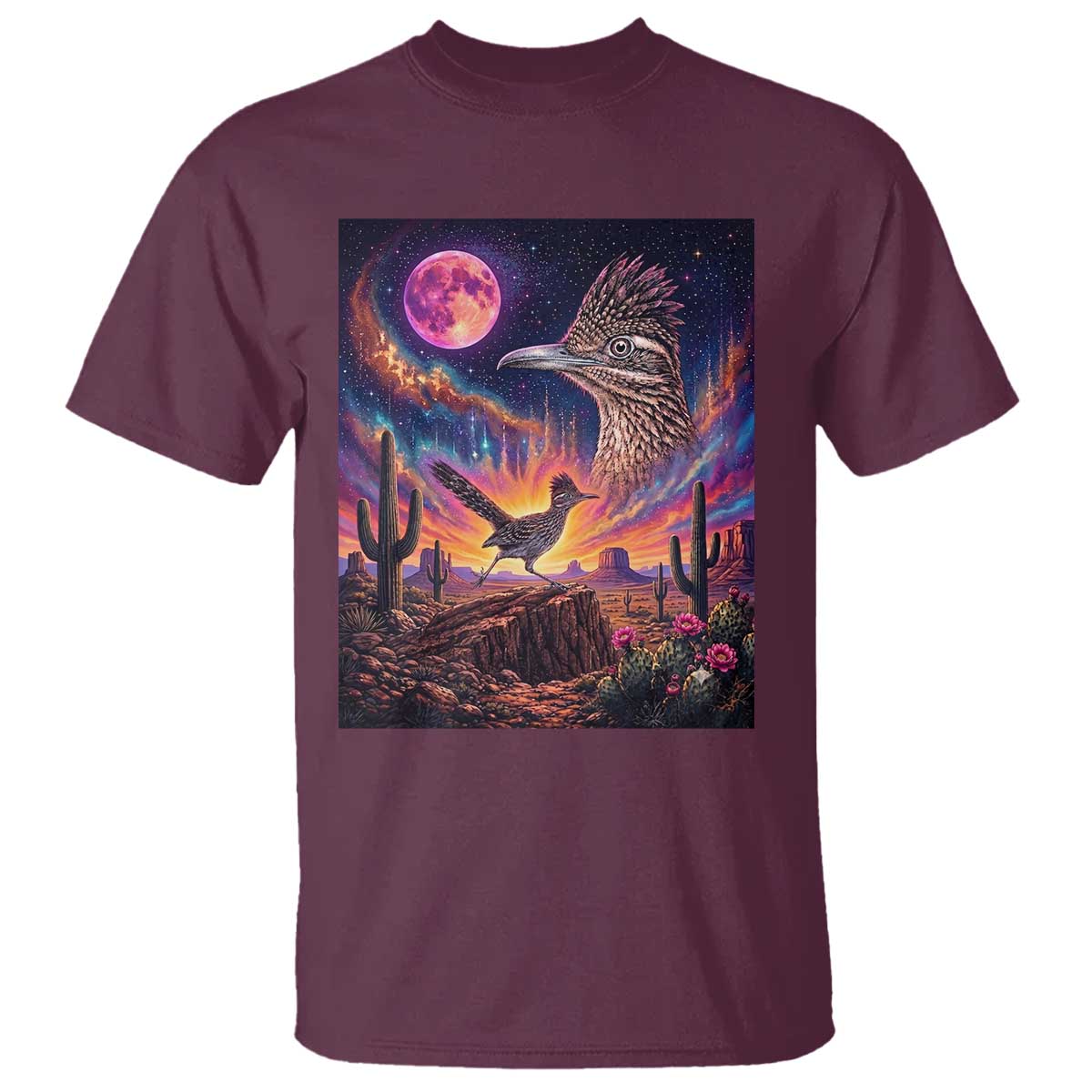 Arizona Roadrunner Vintage Desert Moon Retro Cactus T Shirt 90s Southwest Wildlife Bird Animal Lover