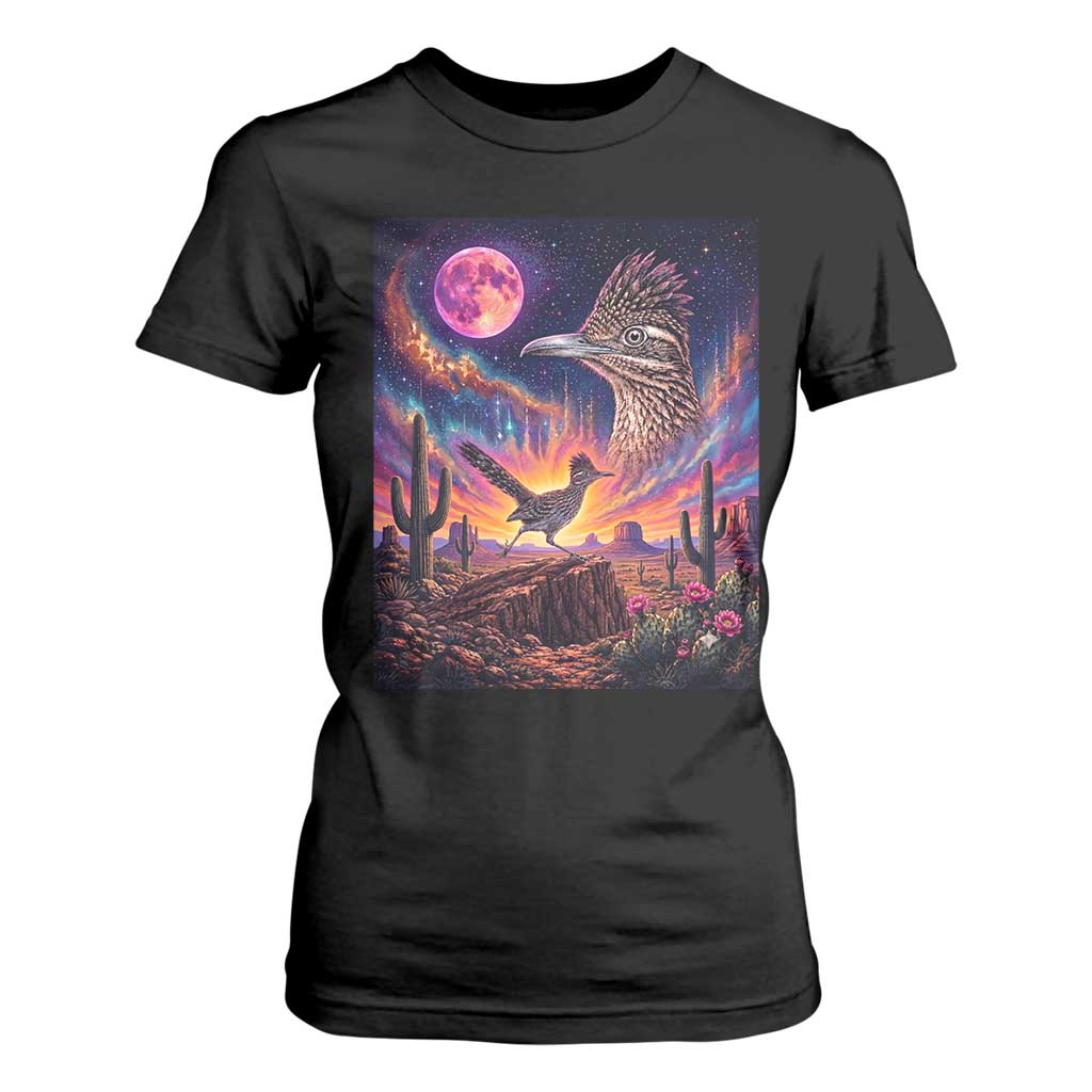 Arizona Roadrunner Vintage Desert Moon Retro Cactus T Shirt For Women 90s Southwest Wildlife Bird Animal Lover TS14 Black Print Your Wear