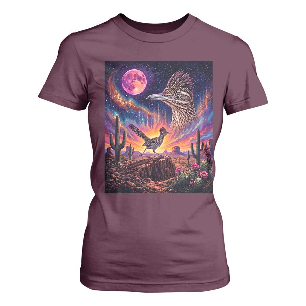 Arizona Roadrunner Vintage Desert Moon Retro Cactus T Shirt For Women 90s Southwest Wildlife Bird Animal Lover
