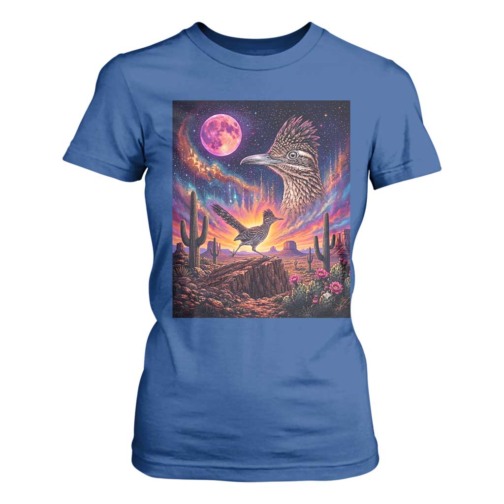 Arizona Roadrunner Vintage Desert Moon Retro Cactus T Shirt For Women 90s Southwest Wildlife Bird Animal Lover