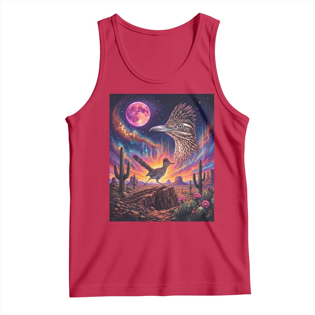 Arizona Roadrunner Vintage Desert Moon Retro Cactus Tank Top 90s Southwest Wildlife Bird Animal Lover