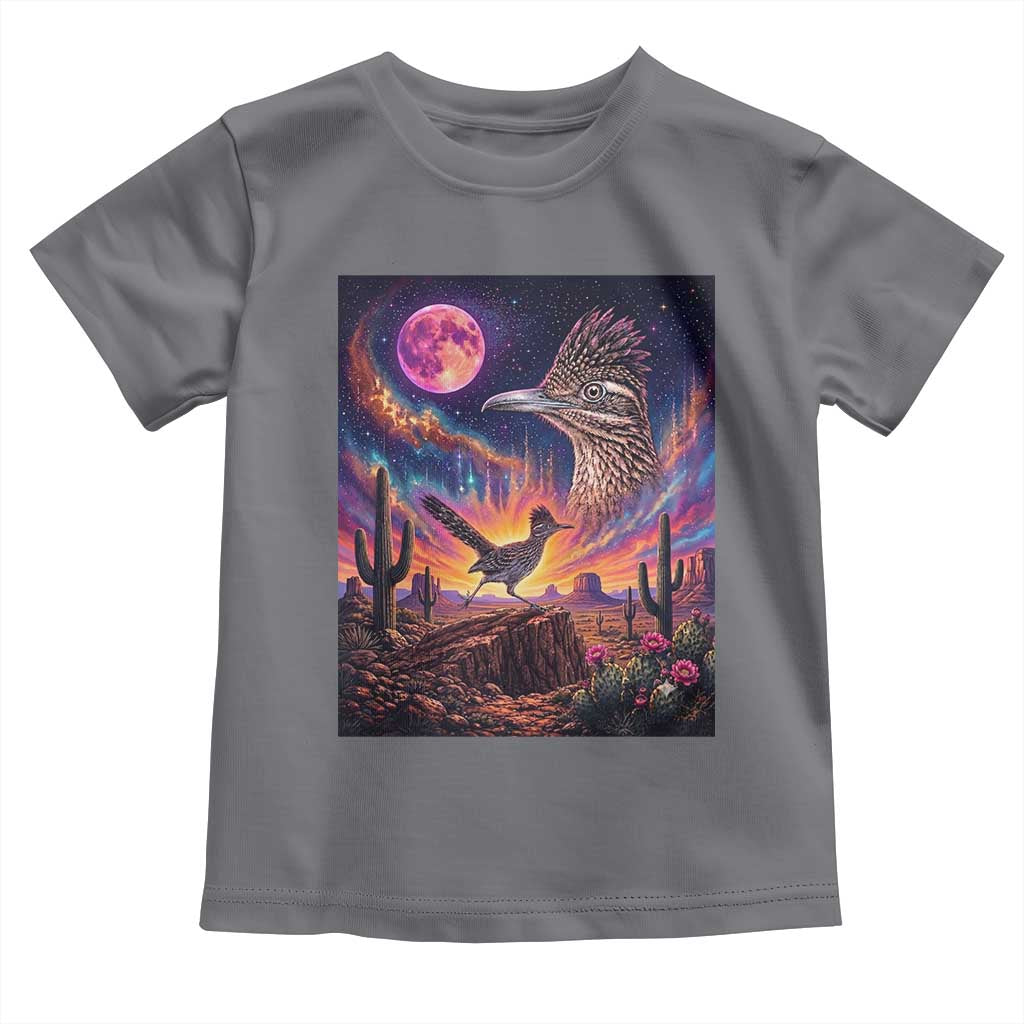 Arizona Roadrunner Vintage Desert Moon Retro Cactus Toddler T Shirt 90s Southwest Wildlife Bird Animal Lover
