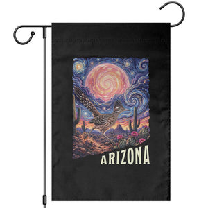 Arizona Roadrunner Vintage Desert Moon Retro Cactus Garden Flag Southwest Wildlife Bird Starry Night Style