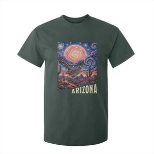 Arizona Roadrunner Vintage Desert Moon Retro Cactus T Shirt For Kid Southwest Wildlife Bird Starry Night Style