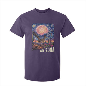 Arizona Roadrunner Vintage Desert Moon Retro Cactus T Shirt For Kid Southwest Wildlife Bird Starry Night Style