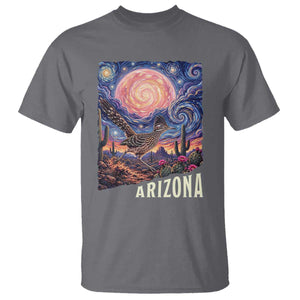Arizona Roadrunner Vintage Desert Moon Retro Cactus T Shirt Southwest Wildlife Bird Starry Night Style