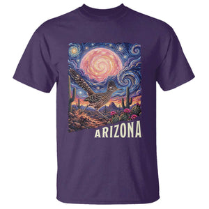 Arizona Roadrunner Vintage Desert Moon Retro Cactus T Shirt Southwest Wildlife Bird Starry Night Style
