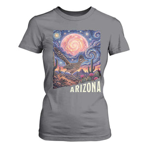 Arizona Roadrunner Vintage Desert Moon Retro Cactus T Shirt For Women Southwest Wildlife Bird Starry Night Style
