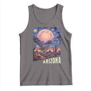 Arizona Roadrunner Vintage Desert Moon Retro Cactus Tank Top Southwest Wildlife Bird Starry Night Style