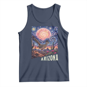 Arizona Roadrunner Vintage Desert Moon Retro Cactus Tank Top Southwest Wildlife Bird Starry Night Style