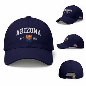 Arizona State Flag Grand Canyon State Established 1912 Baseball Cap