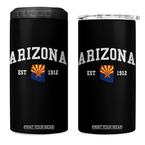 Arizona State Flag Grand Canyon State Established 1912 4 in 1 Can Cooler Tumbler