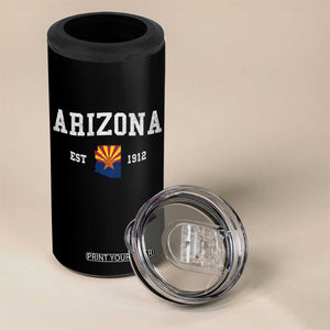 Arizona State Flag Grand Canyon State Established 1912 4 in 1 Can Cooler Tumbler