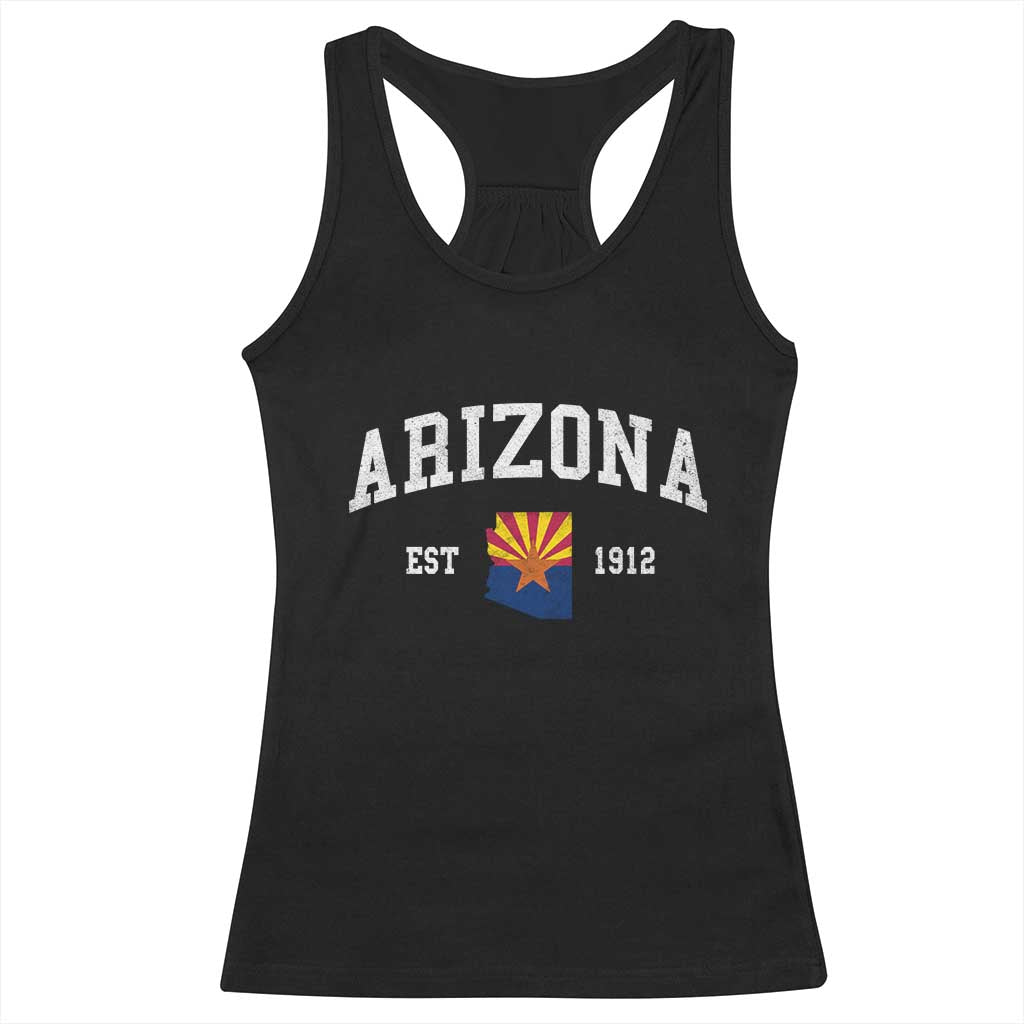 Arizona State Flag Grand Canyon State Established 1912 Racerback Tank Top TS14 Black Print Your Wear
