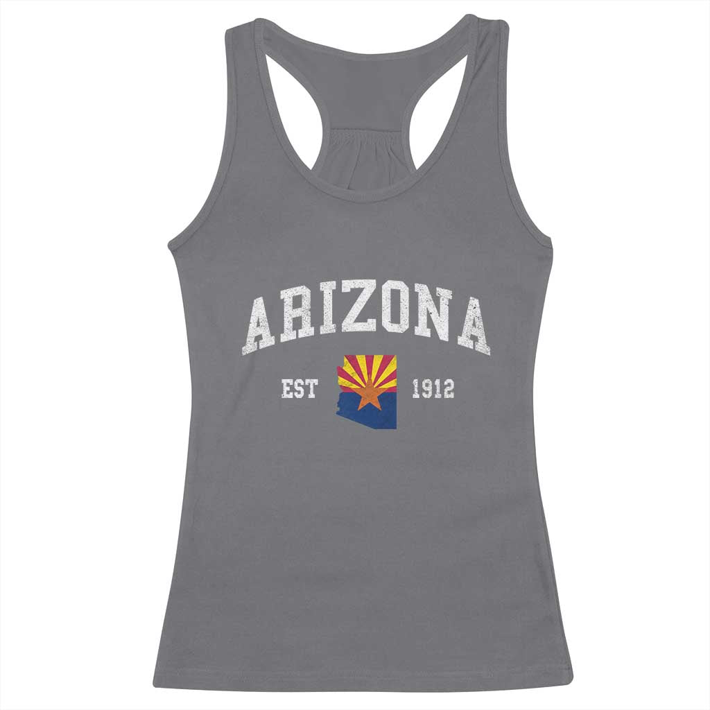 Arizona State Flag Grand Canyon State Established 1912 Racerback Tank Top