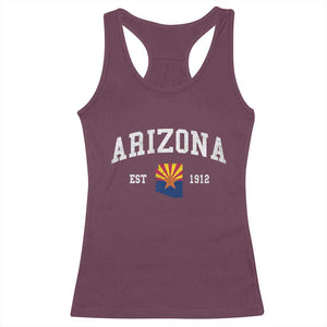 Arizona State Flag Grand Canyon State Established 1912 Racerback Tank Top