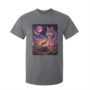 Arizona Coyote Vintage Desert Moon Retro Cactus T Shirt For Kid Southwest Wildlife Western Adventure Graphic