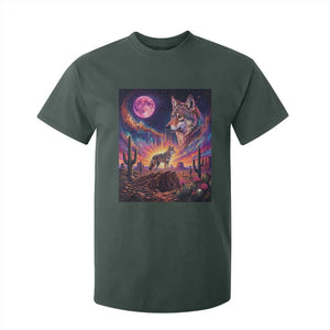 Arizona Coyote Vintage Desert Moon Retro Cactus T Shirt For Kid Southwest Wildlife Western Adventure Graphic