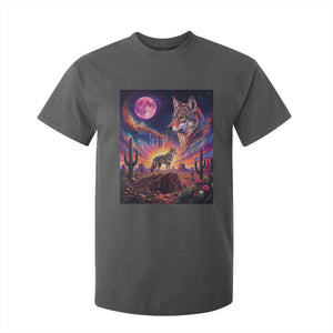 Arizona Coyote Vintage Desert Moon Retro Cactus T Shirt For Kid Southwest Wildlife Western Adventure Graphic