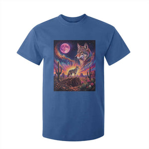 Arizona Coyote Vintage Desert Moon Retro Cactus T Shirt For Kid Southwest Wildlife Western Adventure Graphic