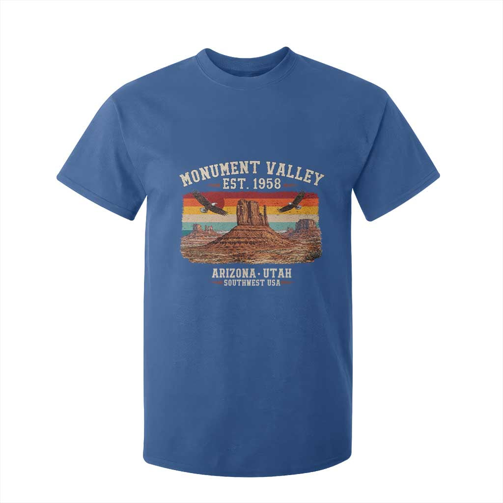 Retro Monument Valley Arizona Utah Sunset Established 1958 T Shirt For Kid Southwest Desert Eagle Road Trip Nature Souvenir