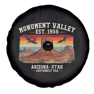 Retro Monument Valley Arizona Utah Sunset Established 1958 Spare Tire Cover Southwest Desert Eagle Road Trip Nature Souvenir TS14 Print Your Wear