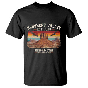 Retro Monument Valley Arizona Utah Sunset Established 1958 T Shirt Southwest Desert Eagle Road Trip Nature Souvenir