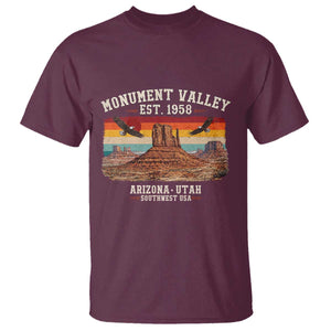 Retro Monument Valley Arizona Utah Sunset Established 1958 T Shirt Southwest Desert Eagle Road Trip Nature Souvenir