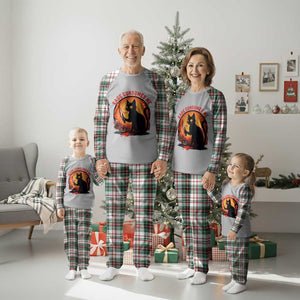 Funny Black Cat Halloween Funny Black Cat Murderous Cat With Knife Plaid Pajama Set Rage Is Consuming Me TS14 Christmas Plaid Print Your Wear