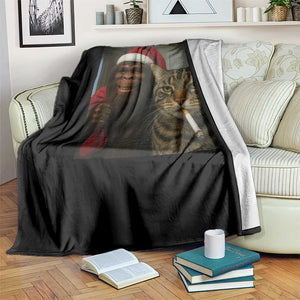 Funny Cat Selfie Bigfoot Christmas Sasquatch Throw Blanket TS14 Print Your Wear