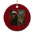 Funny Cat Selfie Bigfoot Xmas Sasquatch Ceramic Ornament TS14 1pc Red Print Your Wear