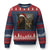 Funny Cat Selfie Bigfoot Xmas Sasquatch Ugly Christmas Sweater TS14 Navy Red Print Your Wear